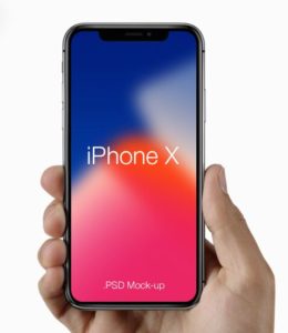 iPhone X Hand PSD Mockup