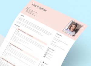 Clean CV Resume Template PSD