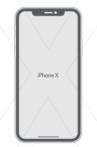 Flat iPhone X Vector Template