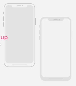 iPhone X Wireframe Mockup Vector