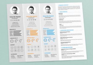 Minimal CV Resume & Cover Letter PSD Mockups