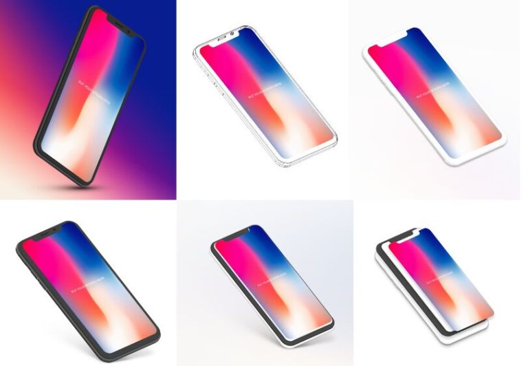 iPhone X Mockup With Different Angles