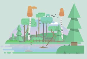 Flat Nature Vector Illustration