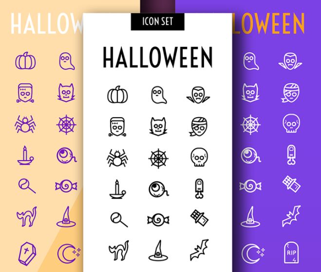 27 Vector Halloween Icons