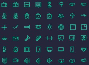 80 Elegant UI Icons Vector