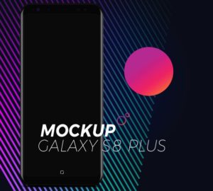 Dark Galaxy S8 Plus Mockup PSD