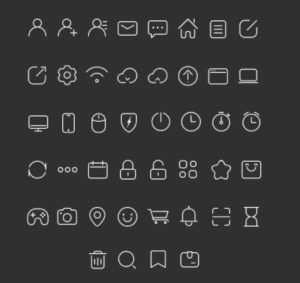 100 Thin Line Icons PSD