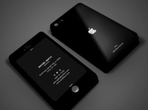 Dark iPhone Style Business Card Template