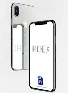 3D Perspective iPhone X PSD Mockup