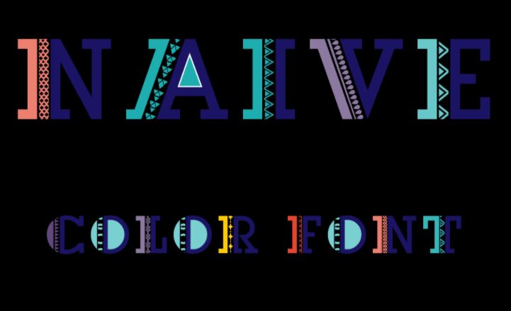 Naive Colorful Font