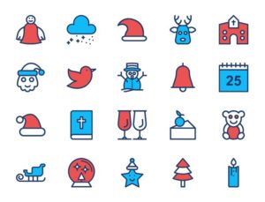 20 Lovely Christmas Icons (SVG+PNG)