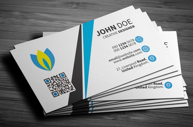 Light Clean Corporate Business Card PSD Template