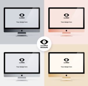 iMac Templates For Photoshop (4 Colors)