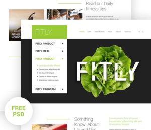 Fitly Fitness Landing Page PSD Template