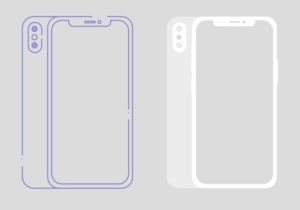 Minimal iPhone X Wireframe Template AI