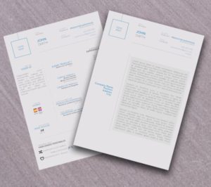 A4 Size Resume & Cover Letter PSD Mockup