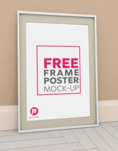 Clean Vertical Frame Poster PSD Template