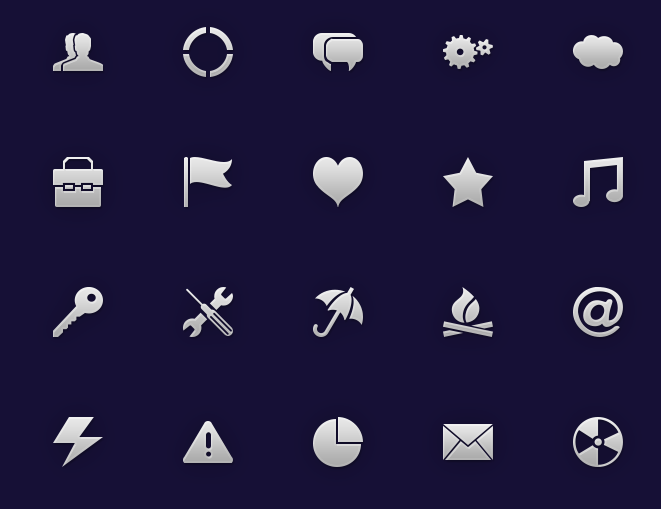 20 Customizable PSD Icons