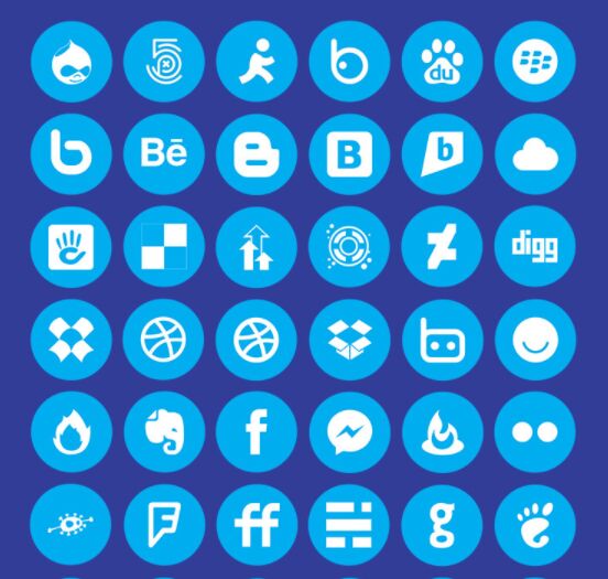 112 Circular Social Icons (AI+XD)