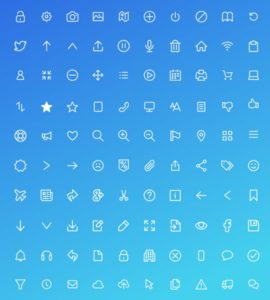 100 UI Line Icons For XD