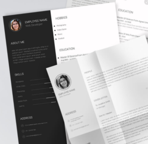 Editable Print-ready Resume CV Template PSD