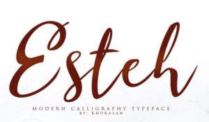 Esteh Modern Script Font