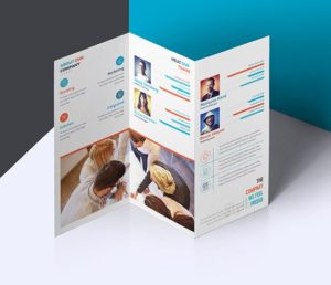 Elegant Tri-fold Brochure Photoshop Mockup