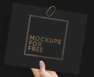 Paper In Hand PSD Mockups