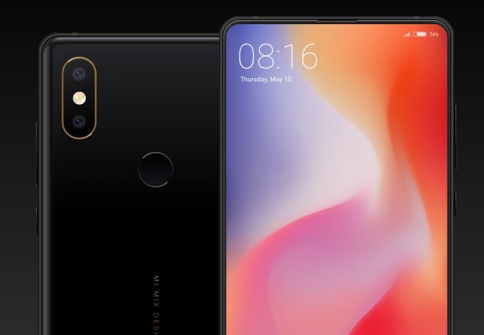 Xiaomi Mi Mix 2S Sketch Mockup