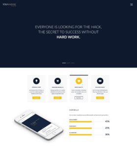 Clean Business Landing Page Template PSD