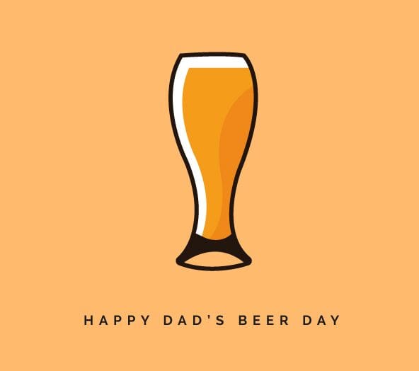 Father's Day Beer Icon Vector-min