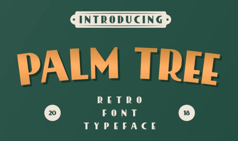 Palm Tree Retro Font-min