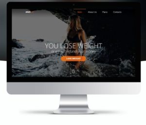 Clean Fitness Landing Page Template PSD-min