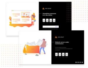 Coming Soon & Maintenance Mode Page Template For XD-min
