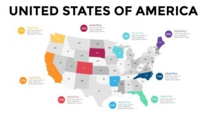 USA Map Infographic Template PSD-min