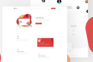 Minimal Clean Web Hosting Landing Page PSD Template