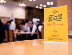 Realistic Restaurant Menu PSD Mockup-min