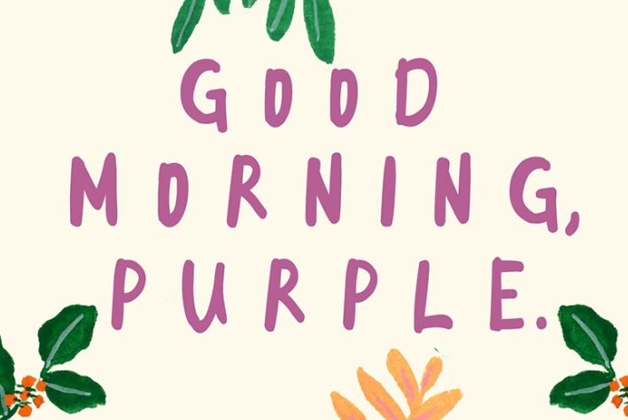 Good Morning Purple Handwritten Font-min