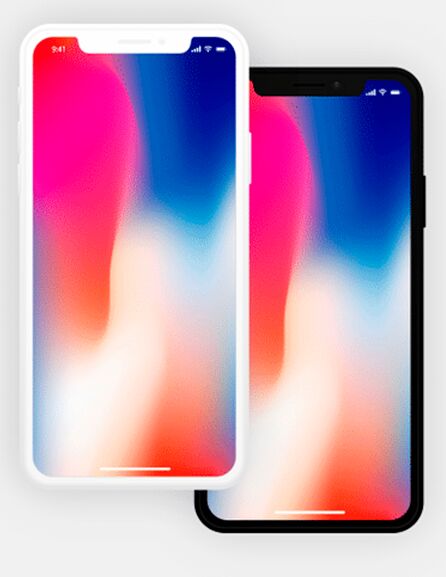 Light & Dark iPhone X Mockups For XD-min