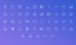 40+ Thin Line Icons For Web-min