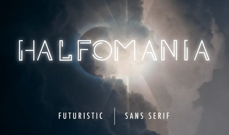 HALFOMANIA Futuristic Font-min