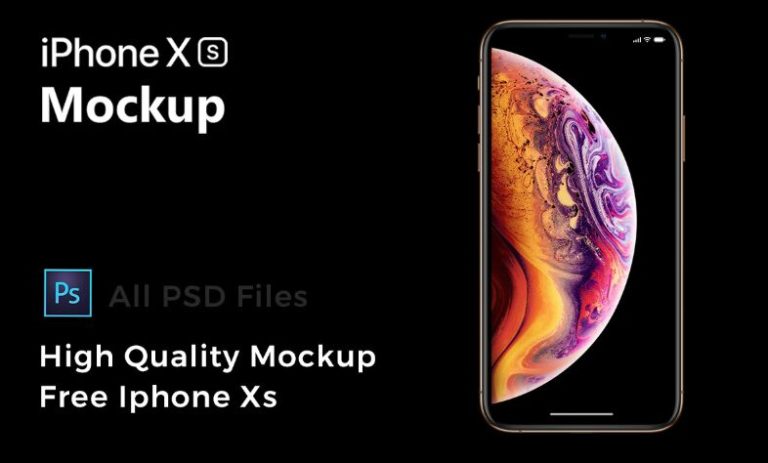 HD iPhone XS PSD Mockup