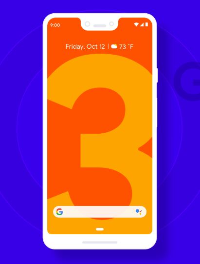 Minimal Flat Google Pixel 3 XL Sketch Mockup