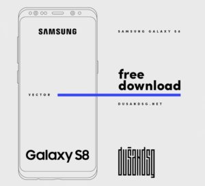 Samsung Galaxy S8 Vector Wireframe Mockup