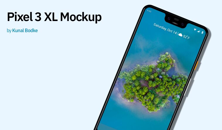 Floating Pixel 3 XL Mockup For Sketch