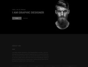 Dark Personal Portfolio Template PSD