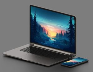 HD Macbook & iPhone Mockup