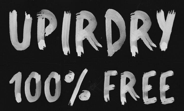 UPIRDRY Water Brush Typeface