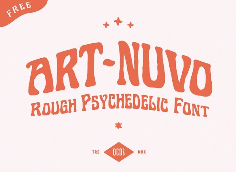 Art-nuvo Rough Psychedelic Font