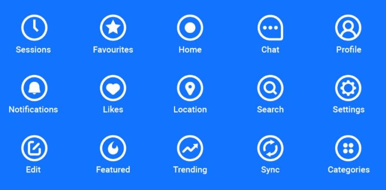 Minimal Icon Set For App Design (AI)